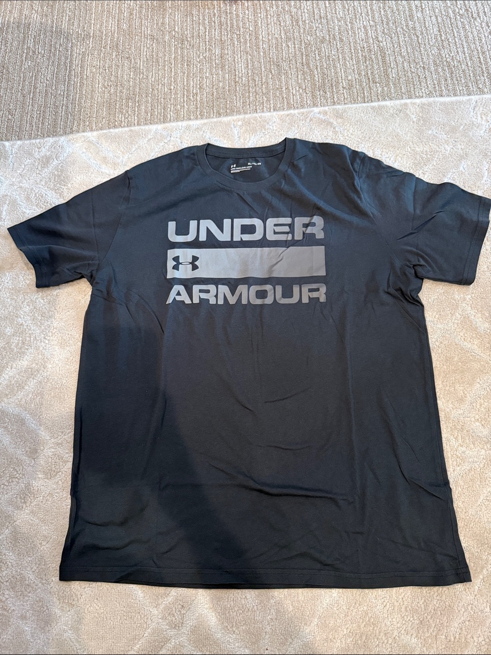 Under Armour Black T-Shirt with Gray Logo Print